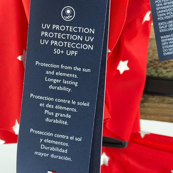 Girls Tankini  NWT Red Stars 2 piece - Picture 7 of 11